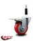 Service Caster 3.5'' Red Poly Swivel 7/8'' Expanding Stem Caster Total Lock Brake SCC-EXTTL20S3514-PPUB-RED-78 - alternate 3
